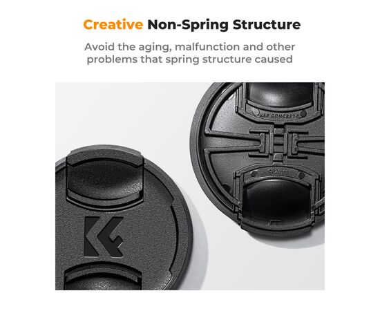 K&F CONCEPT Tampa de Lente Com Cordão Anti-Perda - 49mm