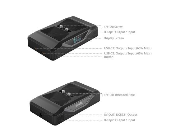 SMALLRIG 5248 Kit de Bateria para Base de Câmera CB75