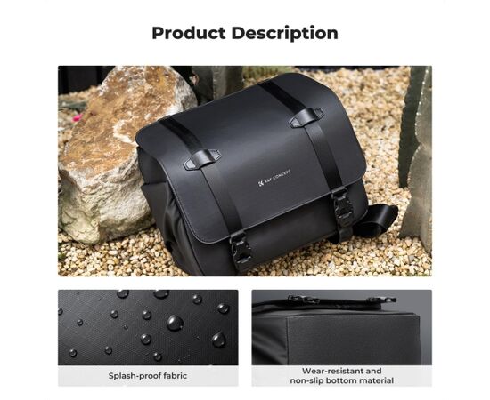 K&F CONCEPT Bolsa de Ombro Urban Wander 10L - Preto