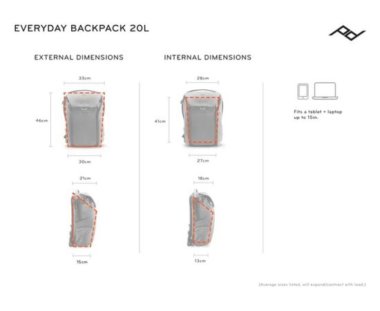 PEAK Design Mochila EVERDAY BACKPACK 20L v2 -Coyote