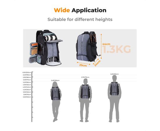 K&F CONCEPT Mochila Wander 25L
