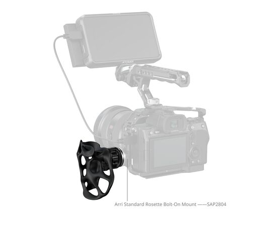 SMALLRIG 5240 Punho Liquid Series com Roseta ARRI - Lado Esquerdo