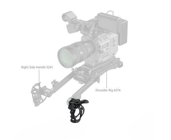 SMALLRIG 5240 Punho Liquid Series com Roseta ARRI - Lado Esquerdo