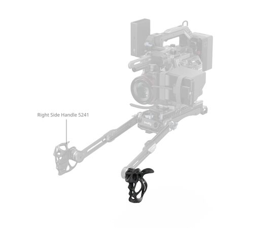 SMALLRIG 5240 Punho Liquid Series com Roseta ARRI - Lado Esquerdo