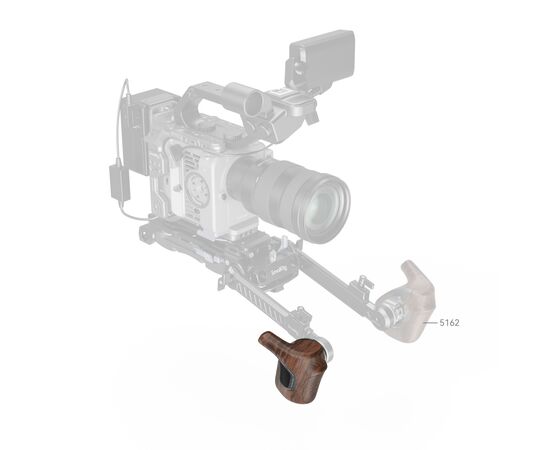 SMALLRIG 5193 Punho Wooden Series com Roseta ARRI - Lado Direito