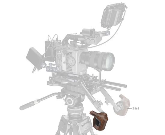 SMALLRIG 5193 Punho Wooden Series com Roseta ARRI - Lado Direito