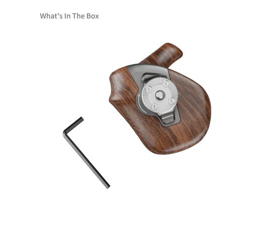 SMALLRIG 5193 Punho Wooden Series com Roseta ARRI - Lado Direito