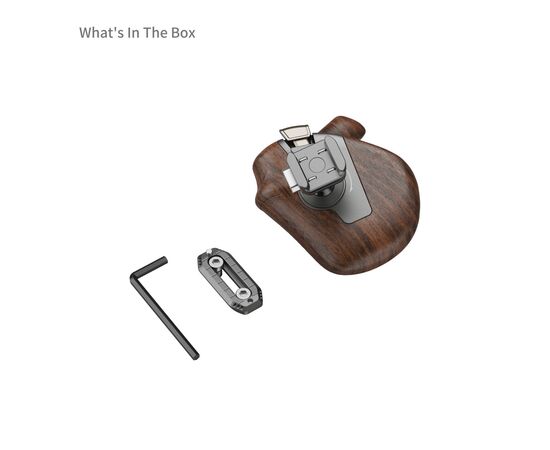 SMALLRIG 5192 Punho Wooden Series com Grampo NATO - Lado Direito