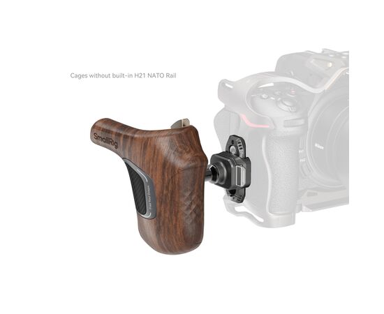 SMALLRIG 5192 Punho Wooden Series com Grampo NATO - Lado Direito