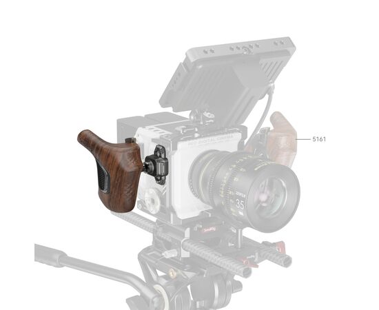 SMALLRIG 5192 Punho Wooden Series com Grampo NATO - Lado Direito