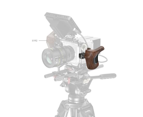 SMALLRIG 5162 Punho Wooden Series com Grampo NATO - Lado Esquerdo