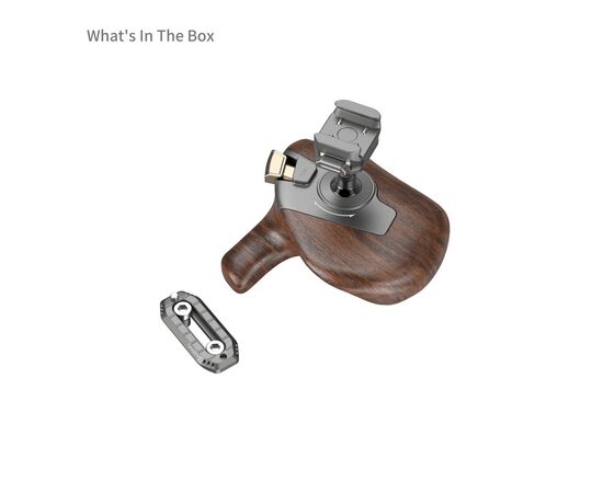 SMALLRIG 5162 Punho Wooden Series com Grampo NATO - Lado Esquerdo