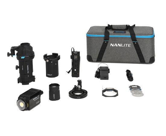NANLITE Kit Iluminador LED Bi-Color FORZA 60B II + Lente de Projeção PJ-FMM (19° e 36°)