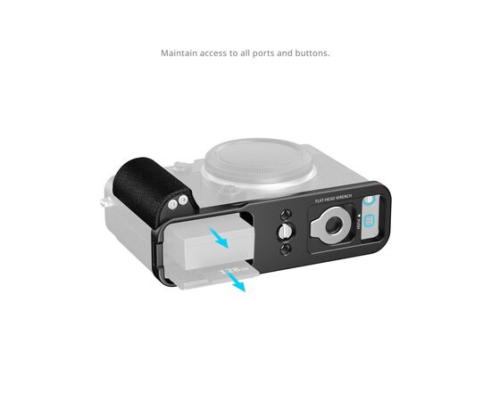 SMALLRIG 5448 L-Bracket Grip de Silicone Fujifilm E-X5 - Preto