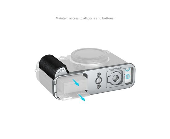 SMALLRIG 5447 L-Bracket Grip de Silicone Fujifilm E-X5 - Prata