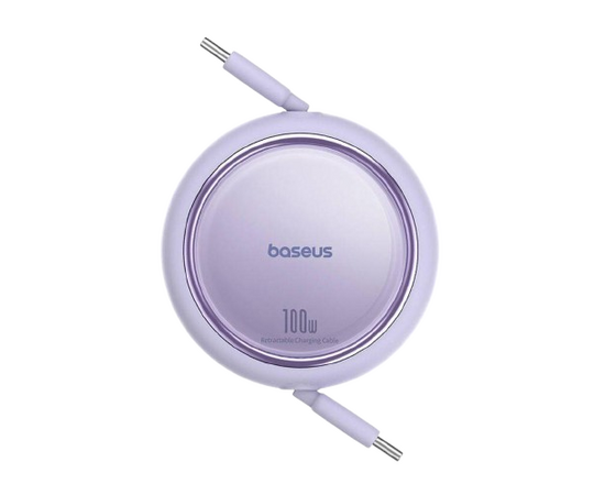BASEUS Cabo Retrátil USB-C Macho/USB-C Macho PD 100W 1m - Lilás