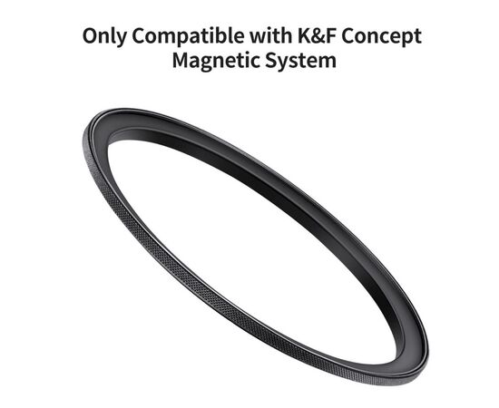 K&F CONCEPT Adaptador de Filtro Step Up/Down para Filtros Magnéticos 62 - 82mm