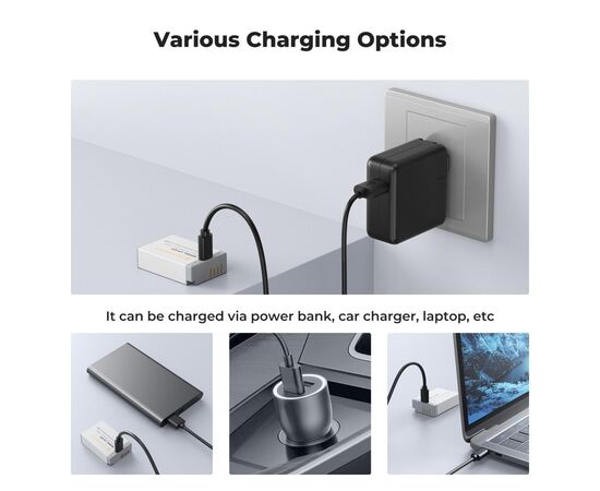 K&F CONCEPT Bateria com Carregamento USB-C LP-E17 1040mAh