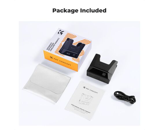 K&F CONCEPT Carregador Duplo 18W para Baterias LP-E6