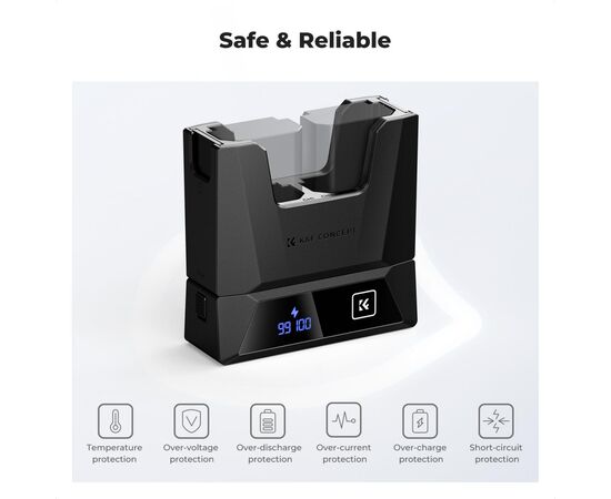 K&F CONCEPT Carregador Duplo 18W para Baterias NP-FZ100