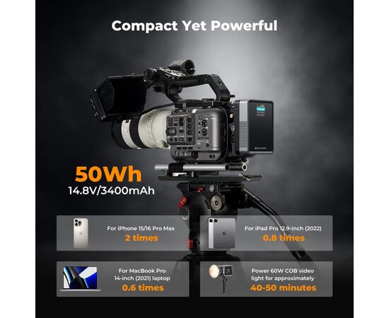 K&F CONCEPT Bateria V-mount 65W PD