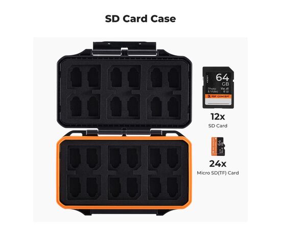 K&F CONCEPT Caixa de Armazenamento de Cartões SD e Cartões MicroSD