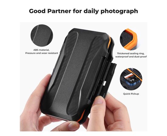 K&F CONCEPT Caixa de Armazenamento de Cartões SD e Cartões MicroSD