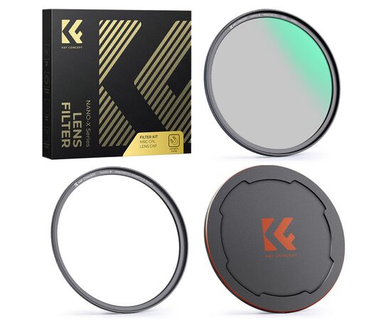 K&F CONCEPT Kit de Filtro Magnético CPL + Tampa de Proteção 52mm
