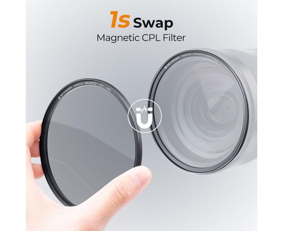 K&F CONCEPT Kit de Filtro Magnético CPL + Tampa de Proteção 52mm