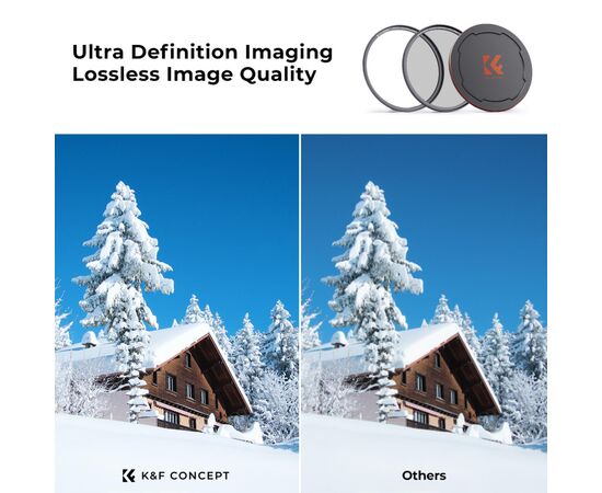 K&F CONCEPT Kit de Filtro Magnético CPL + Tampa de Proteção 52mm