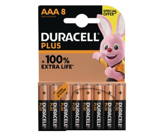 DURACELL Pack 8x Pilhas Recarregáveis AAA 750mAh