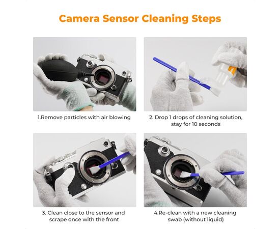 K&F CONCEPT Kit de Limpeza de Sensor micro 4/3