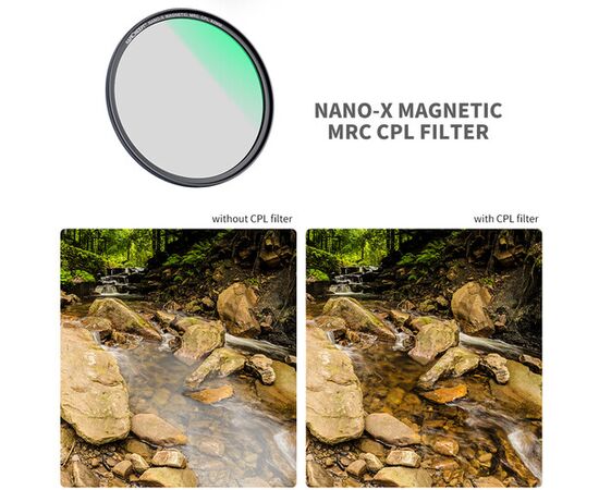 K&F CONCEPT Kit de Filtros Magnéticos UV CPL e ND1000 72mm