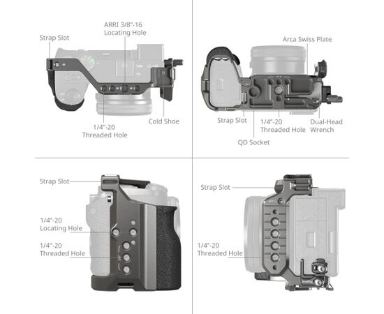 SMALLRIG 5060 Cage HawkLock para Sony A6700