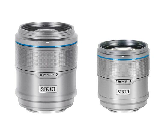 SIRUI Kit Sniper Series 16mm, 75mm f/1.2 Sony E - Cinza