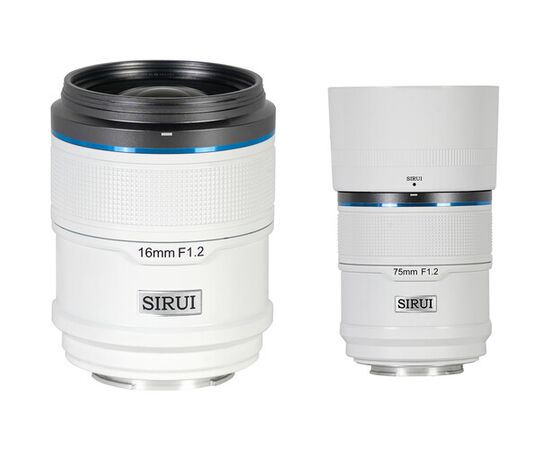 SIRUI Kit Sniper Series 16mm, 75mm f/1.2 Sony E - Branco