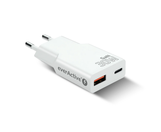 EVERACTIVE SC-380Q Adaptador AC/DC C/duas saídas USB-C 30W