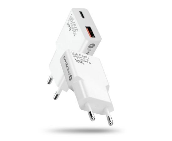 EVERACTIVE SC-380Q Adaptador AC/DC C/duas saídas USB-C 30W
