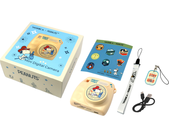 YASHICA Mini Camera Digital Peanuts - Amarelo YASHICA Mini Camera Digital Peanuts - Amarelo