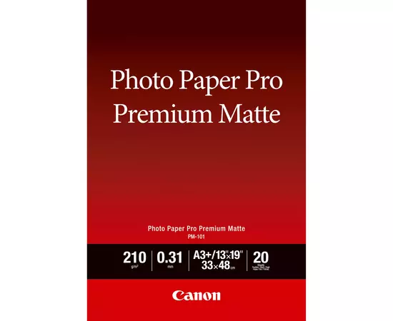 CANON Papel para Impressora Jato de Tinta Premium Mate PM-101 A3+ - 20 folhas