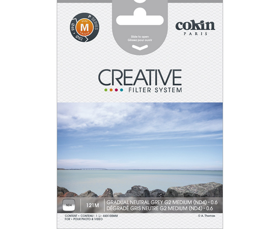 COKIN Filtro P121M Degradê Neutro Cinzento Medium ND4