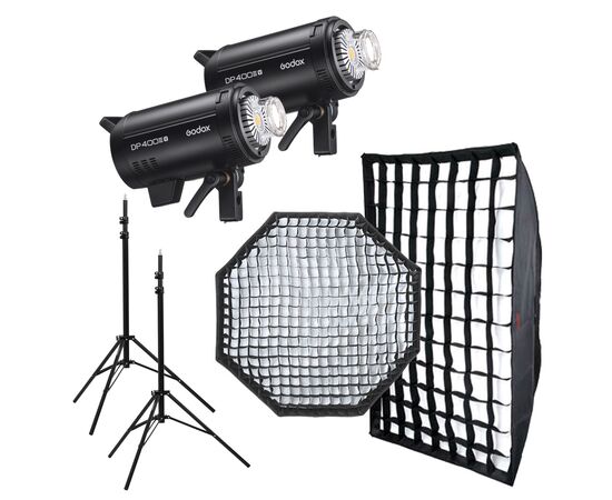 GODOX Kit Duplo Flash de Estúdio DP400III