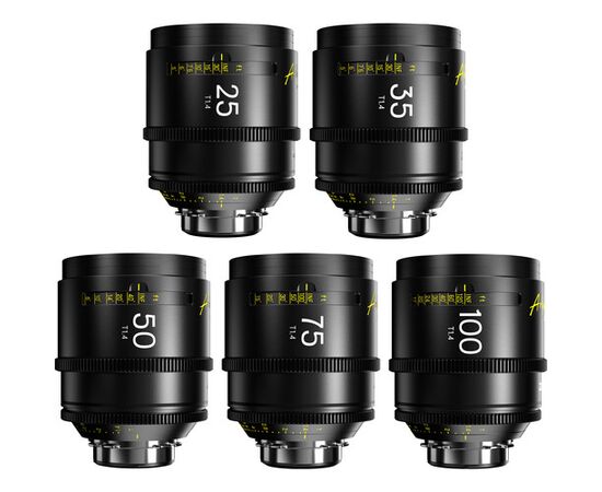 DZO FILM Kit Arles Prime 25mm, 35mm, 50mm, 75mm, 100mm T1.4 PL-Mount