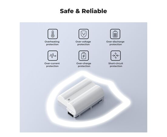 K&F CONCEPT Bateria com Carregamento USB-C EN-EL15C 2600mAh