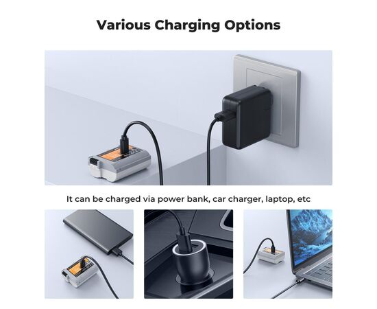 K&F CONCEPT Bateria com Carregamento USB-C EN-EL15C 2600mAh