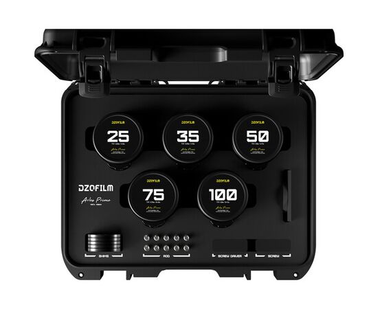 DZO FILM Kit Arles Prime 25mm, 35mm, 50mm, 75mm, 100mm T1.4 PL-Mount