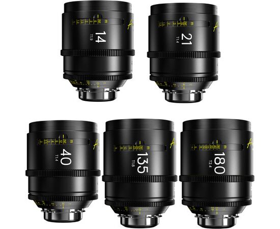 DZO FILM Kit Arles Prime 14mm, 21mm, 40mm, 135mm, 180mm PL-Mount