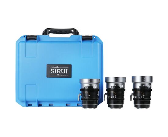 SIRUI Kit IronStar 35mm, 45mm, 60mm T1.9 Anamórficas 1.5x PL-Mount / Canon EF - Blue Flare