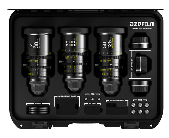 DZO FILM Kit Pictor 14-30mm + 20-55mm + 50-125mm T2.8 PL-Mount / Canon EF