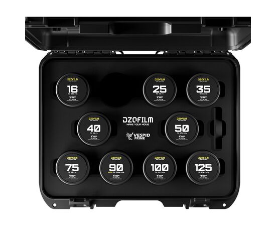 DZO FILM Kit 9 Objetivas Vespid Prime T2.8 PL-Mount / Canon EF